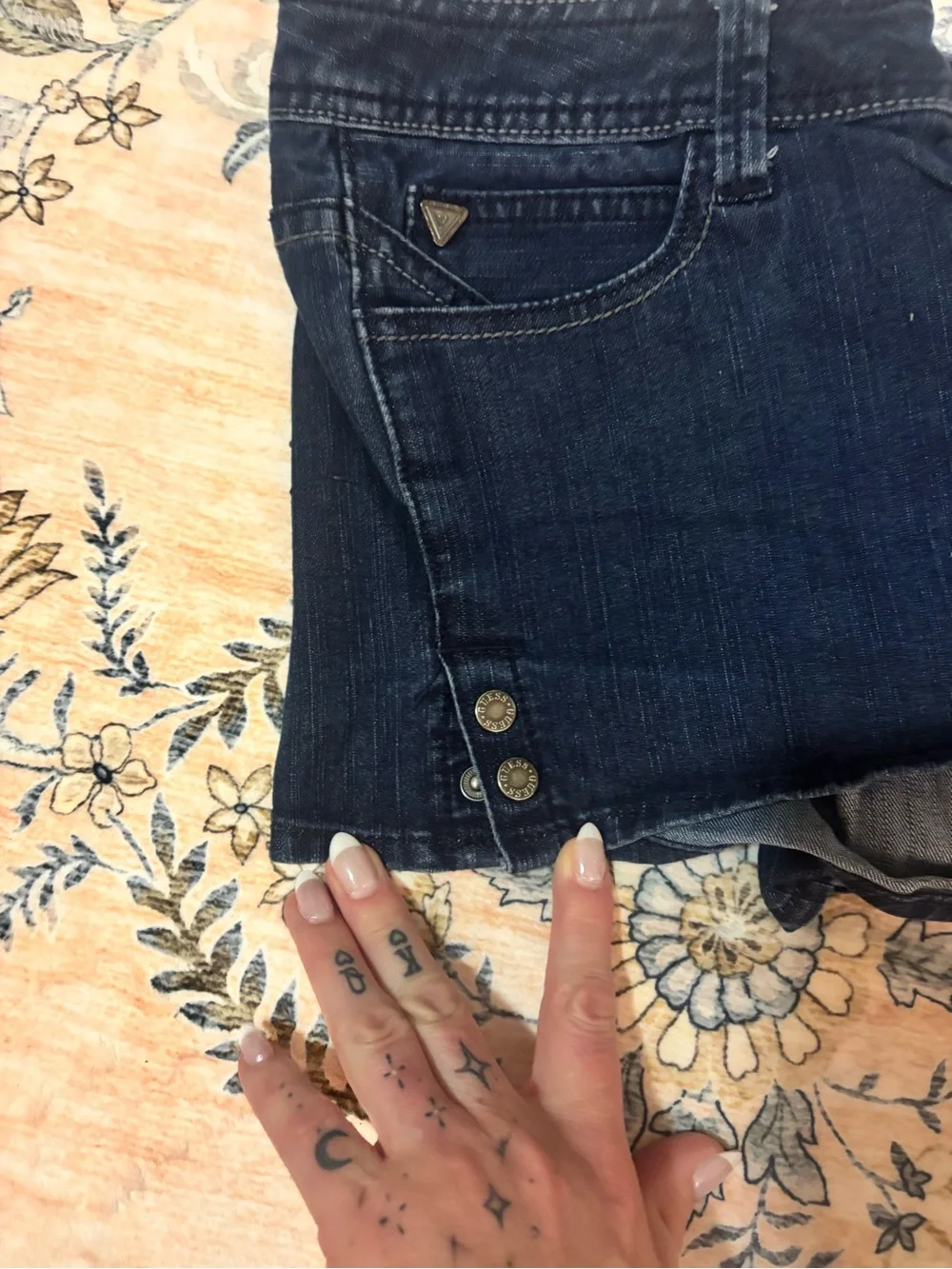 Guess denim mini shorts